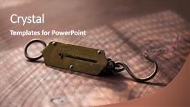  Presentation with weighing scale - Colorful slide deck enhanced with vintage brass weighing scale on a rustic wooden desk with incoming window type light shallow depth of field backdrop and a coral colored foreground