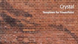  Presentation with red brick wall - Slide deck consisting of vintage brick wall in red background and a  colored foreground