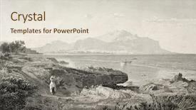  Presentation with engraving - Slides with vintage building - old engraving shows image background and a  colored foreground