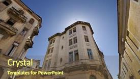  Presentation with geography old nautical vintage world - Colorful presentation theme enhanced with vintage building facades in old backdrop and a  colored foreground