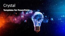  Presentation with bulb - Slide set having vintage-bulb-struck-and-exploded background and a black colored foreground