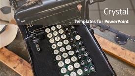  Presentation with cash - Audience pleasing slide set consisting of vintage-calculator-and-cash-register backdrop and a gray colored foreground