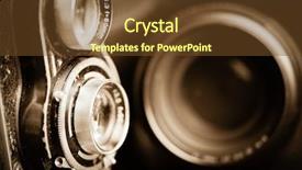  Presentation with camera - Presentation theme enhanced with vintage camera and lenses toned background and a tawny brown colored foreground