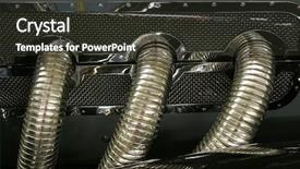  Presentation with vintage car - PPT theme with vintage car close-up background and a tawny brown colored foreground