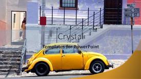  Presentation with cape town - Beautiful presentation featuring vintage-car-in-bo-kaap backdrop and a light blue colored foreground