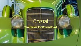  Presentation with vintage car - Slide deck enhanced with vintage-car-retro-technology-background background and a tawny brown colored foreground