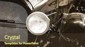  Presentation with vintage car - Amazing PPT theme having vintage car backdrop and a tawny brown colored foreground