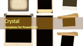  Presentation with scrapbooking - Theme having vintage card - collection elements for scrapbooking objects background and a tawny brown colored foreground