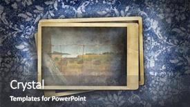  Presentation with vintage floral - Amazing theme having vintage card - grungy denim with faded floral backdrop and a dark gray colored foreground