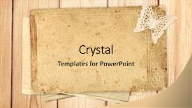  Presentation with vintage - Beautiful presentation design featuring vintage card on wooden planks backdrop and a lemonade colored foreground