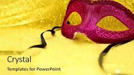  Presentation with holy mass communion a golden - PPT layouts with vintage carnival mask in golden background and a yellow colored foreground