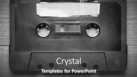  Presentation with cassette - Presentation featuring vintage-cassette-tape background and a dark gray colored foreground