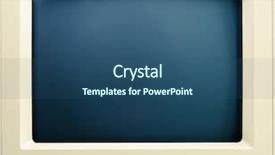  Presentation with vintage - Colorful presentation theme enhanced with vintage cathod ray tube computer backdrop and a ocean colored foreground