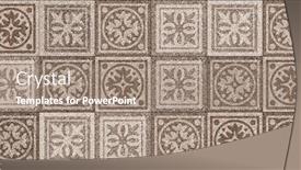  Presentation with ceramic tiles - Cool new PPT layouts with vintage-ceramic-tiles-wall-decoration backdrop and a gray colored foreground