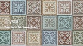  Presentation with ceramic tiles - Slide deck enhanced with vintage-ceramic-tiles-wall-decoration background and a gray colored foreground