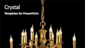  Presentation with clipping - Presentation theme with vintage chandelier isolated on black background with clipping path background and a black colored foreground