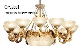  Presentation with clipping - Colorful PPT layouts enhanced with vintage chandelier isolated on white backdrop and a white colored foreground