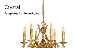  Presentation with clipping - Audience pleasing slide deck consisting of vintage chandelier isolated on white background with clipping path backdrop and a white colored foreground