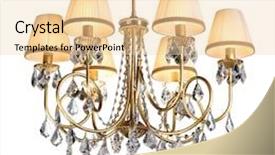  Presentation with clipping - PPT layouts featuring vintage chandelier isolated on white background and a lemonade colored foreground