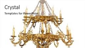  Presentation with clipping - Audience pleasing slide deck consisting of vintage-chandelier-isolated-on-white backdrop and a white colored foreground