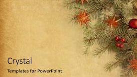  Presentation with vintage pape - Audience pleasing slide set consisting of vintage christmas background paper texture backdrop and a yellow colored foreground