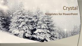  Presentation with vintage christmas - Theme having vintage christmas background with snowy fir trees background and a lemonade colored foreground