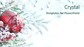  Presentation with vintage christmas - Colorful PPT theme enhanced with vintage christmas decoration on white backdrop and a cool aqua colored foreground