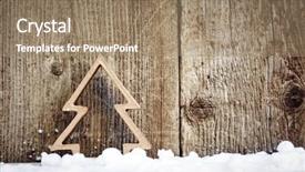  Presentation with vintage christmas - PPT theme with vintage christmas decorations and cards with copyspace on wooden background background and a coral colored foreground