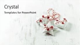  Presentation with vintage christmas - Presentation design having vintage christmas decorations on a white wooden surface symbolic image christmas background copy space background and a white colored foreground