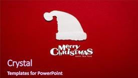  Presentation with old paper vintage album - Cool new presentation theme with vintage christmas postcard with true backdrop and a crimson colored foreground