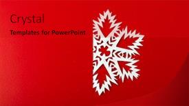  Presentation with vintage pape - PPT layouts with vintage christmas postcard with true paper snowflakes background and a black colored foreground