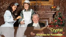  Presentation with release - Cool new slides with young woman holding smiling face picture soft blue and yellow colors backdrop and a coral colored foreground