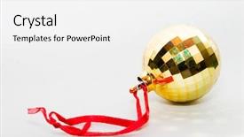  Presentation with events and decoration presentation - Colorful PPT layouts enhanced with vintage christmas tree ball decoration backdrop and a white colored foreground