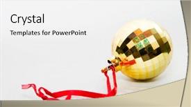  Presentation with vintage christmas - Presentation design featuring vintage christmas tree ball decoration background and a white colored foreground