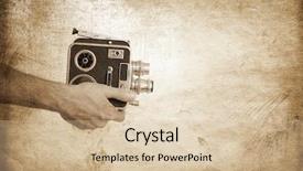  Presentation with cinema - Presentation design consisting of vintage cinema background and a soft green colored foreground