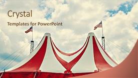  Presentation with circus - Amazing slide deck having vintage circus tent instagram effect backdrop and a lemonade colored foreground