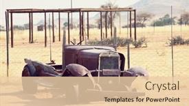  Presentation with classic car - Presentation design with vintage-classic-car-in-african background and a lemonade colored foreground