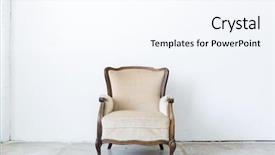  Presentation with classical - Theme featuring white vintage classical farbirc style background and a sky blue colored foreground