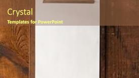  Presentation with vintage paper - Presentation design featuring vintage-clipboard-on-a-old background and a tawny brown colored foreground