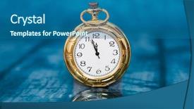  Presentation with timer - Audience pleasing slides consisting of vintage clock closed to midnight backdrop and a ocean colored foreground