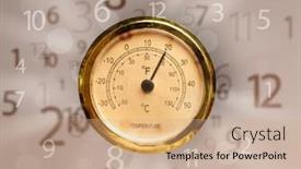  Presentation with vintage clock - Beautiful PPT layouts featuring vintage-clock-with-numbers-comming backdrop and a coral colored foreground