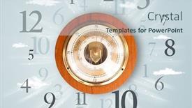  Presentation with vintage clock - Presentation theme with vintage-clock-with-numbers-comming background and a sky blue colored foreground