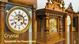  Presentation with vintage clocks - PPT layouts featuring vintage-clocks-abstract-time-background background and a tawny brown colored foreground
