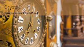  Presentation with vintage clocks - Slide set consisting of vintage-clocks-abstract-time-background background and a gold colored foreground