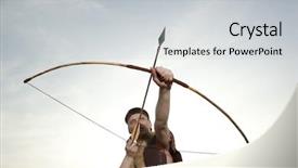  Presentation with clothes - Colorful PPT theme enhanced with vintage clothes with arrow backdrop and a light gray colored foreground