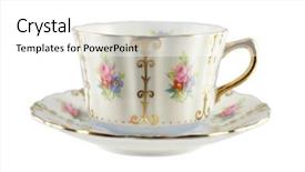  Presentation with pen laptop coffee cup clips - Colorful PPT layouts enhanced with vintage coffee cup backdrop and a white colored foreground