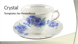  Presentation with tea coffee - PPT layouts featuring vintage coffee cup background and a white colored foreground