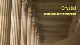  Presentation with greek architecture - Beautiful slide deck featuring vintage columns architecture of ancient backdrop and a tawny brown colored foreground