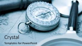  Presentation with navigation compass - Audience pleasing presentation theme consisting of vintage compass and old navigation backdrop and a light blue colored foreground