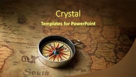 Presentation with navigation compass - Audience pleasing PPT theme consisting of vintage-compass-and-old-navigation backdrop and a tawny brown colored foreground